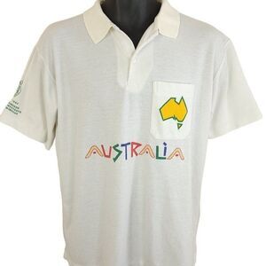 Australia Day Polo Shirt Vintage 90s 1992 Bandung Hash House Harriers Mens Large